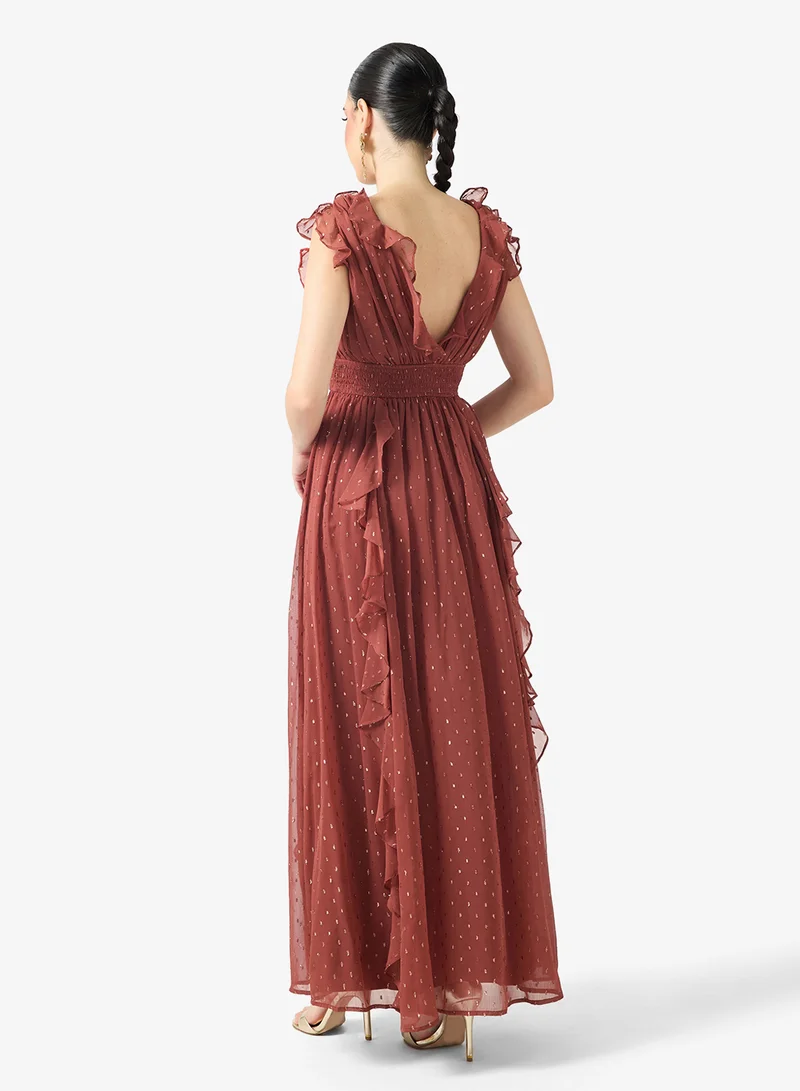 Anaya With Love Ruffle Sleeveless Maxi Dress